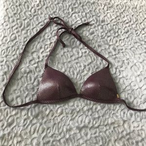 Plum Stripe Shimmer VS Bikini Top